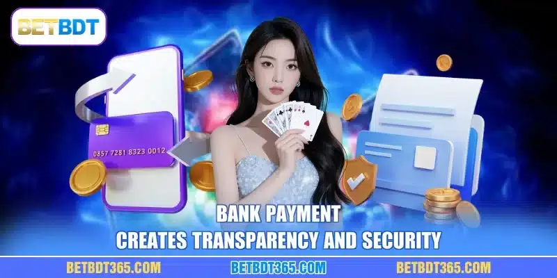Bank payment creates transparency and security