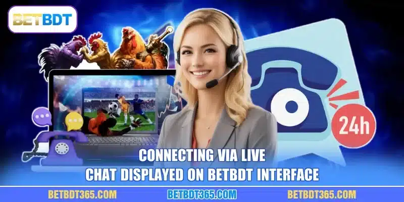 Connecting via live chat displayed on BETBDT interface